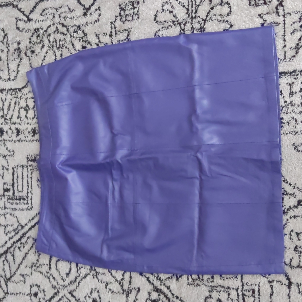 Leather pencil skirt- Hal Rubenstein